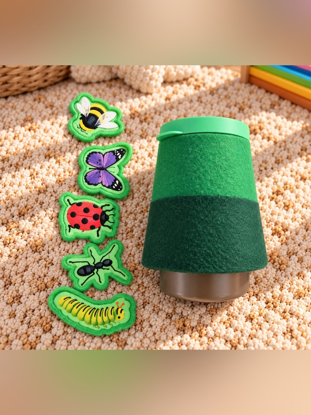 Lovevery Fuzzy Bug Shrub + 5 Bugs – Adventurer Play Kit 16–18 Months
